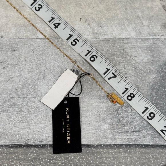 Kurt Geiger rainbow pave pendant necklace In Goldtone plate/cubic zirconia - Picture 6 of 6